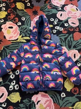 Epic Threads 2T Navy Rainbow Puffer Jacket with Hood